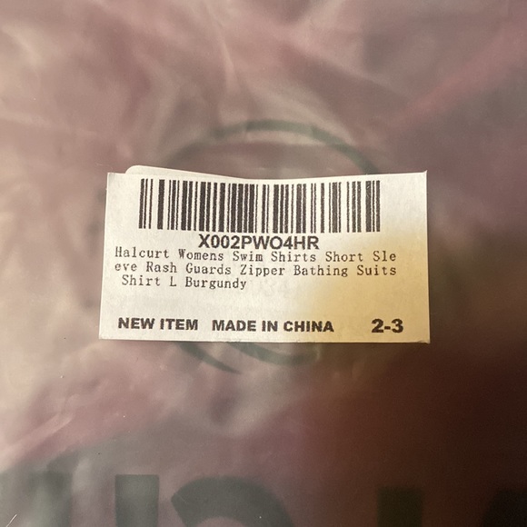 NWT Swim Top Full Coverage, Large, Wine Color - Picture 6 of 6